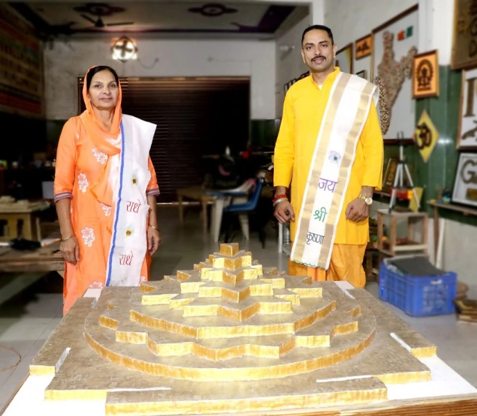 Exhibition of eco friendly cow dung art and Gomay Kala products promoting Gau Sanskriti